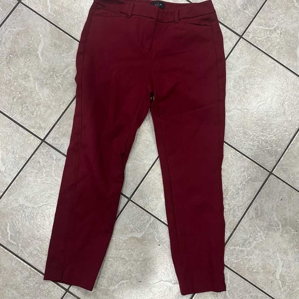 White House Black Market Burgundy Dress Pants